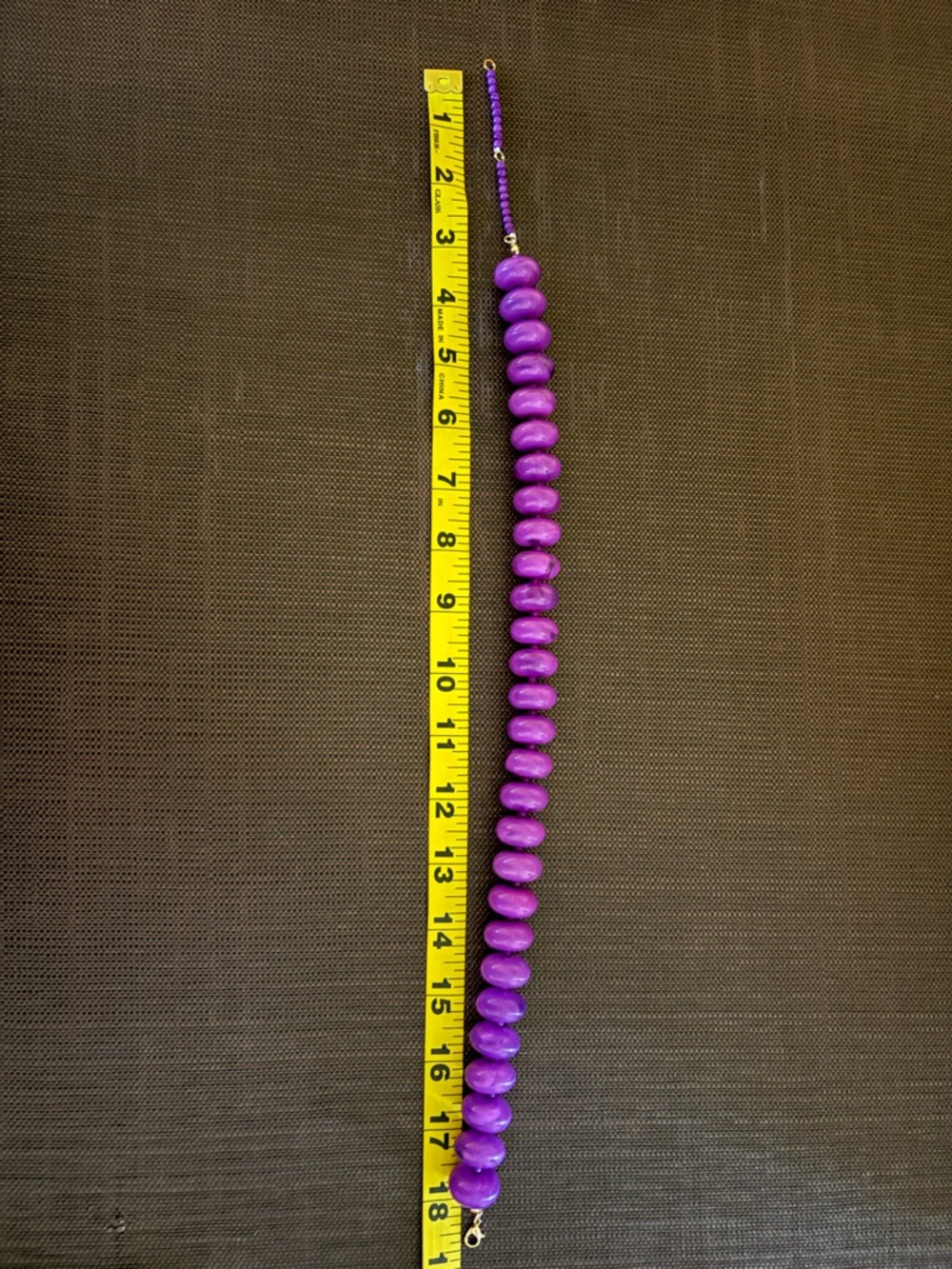 New! Deep Purple Resin Beaded Chunky Statement Necklace - Women’s Jewelry - Picture 5 of 9